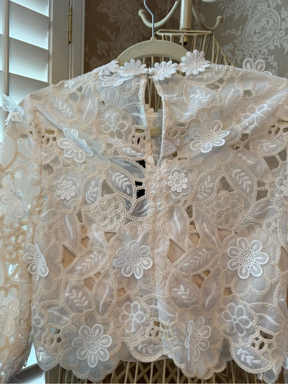 Elliatt Sienna Lace Top in Cream lace - Picture 9 of 12